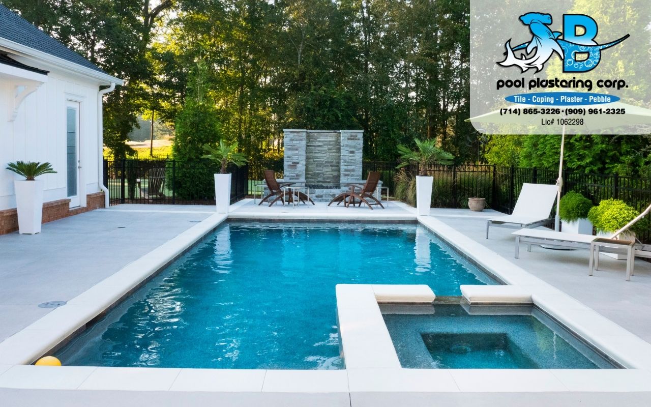 Elegant custom-designed concrete pool with a unique shape.