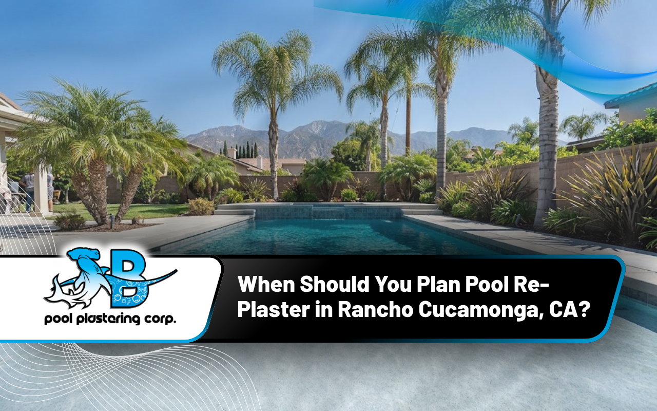 pool re-plaster in Rancho Cucamonga, CA with a smooth new finish