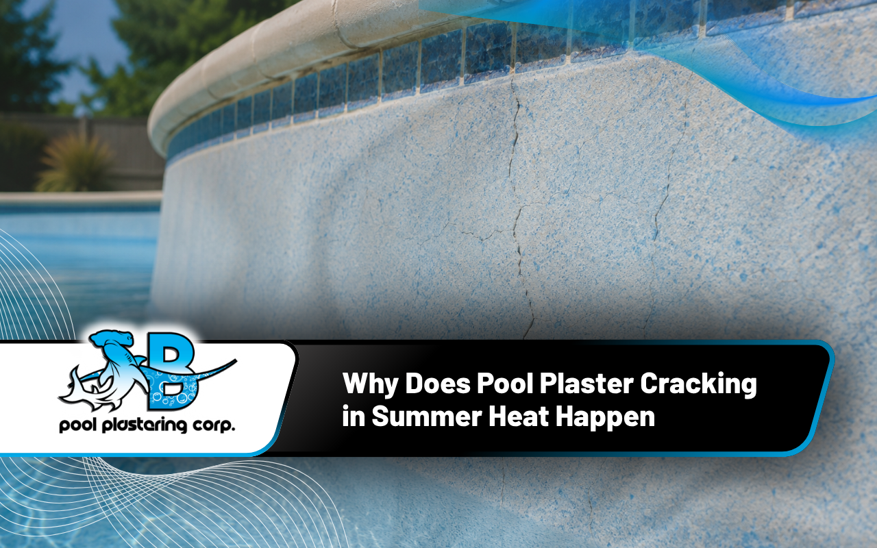 pool plaster cracking in summer heat on a Bloomington pool surface