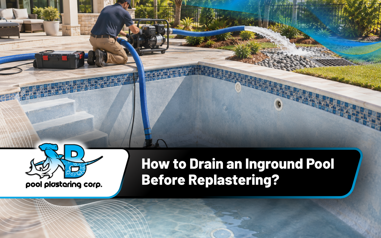 Checklist showing how to drain an inground pool with approved discharge and coordinated work